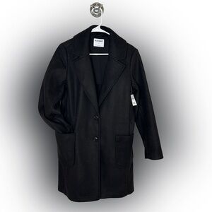 OLD NAVY Versatile Coat Black Jack Women's Button Collared Long Size Small